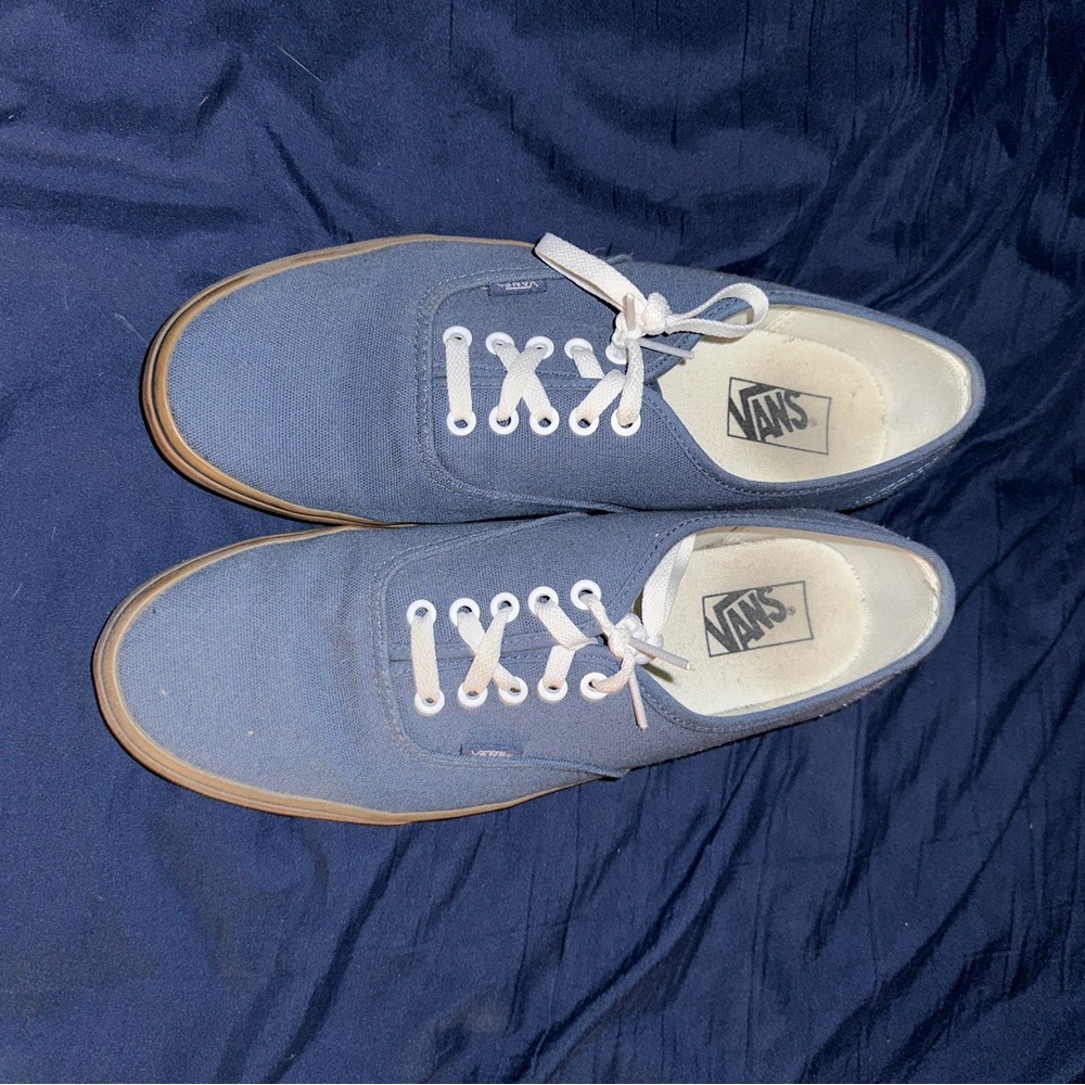 Vans Men's Light Blue Canvas Sneakers